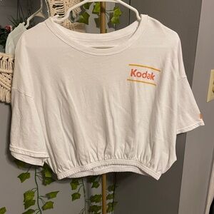 Kodak White Cropped T-Shirt